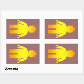 ミニフィッカスタマイズク[ゴールデン] 長方形シール (シート)