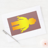 ミニフィッカスタマイズク[ゴールデン] 長方形シール (封筒)