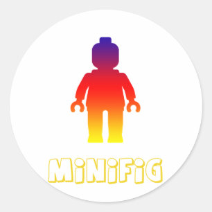 ミニフィッカスタマイズク[虹2] by My Minifig ラウンドシール