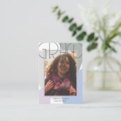 ミニフォトパステルキュート2025卒業招待状 エンクロージャーカード (スタンド正面)