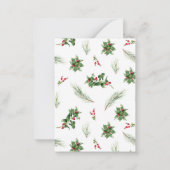ミニフォトホリモダンーベリーグリーナリークリスマス ノートカード (裏面)