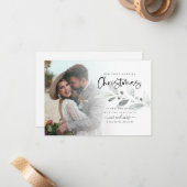 ミニフォトリーフ1st結婚したクリスマスノートカード ノートカード (正面/裏面インサイチュ)