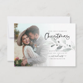ミニフォトリーフ1st結婚したクリスマスノートカード ノートカード