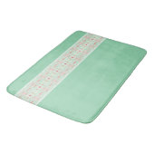 ミニフローラアクセント付トリム バスマット (アングル)