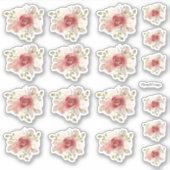ミニフローラシール，パッケージシール，花 シール (正面)