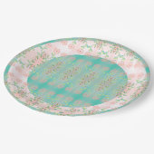 ミニフローラティール（緑がかった色） ペーパープレート (アングル)