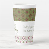 ミニフローラハッピーバースデーラテマグ カフェラテマグ (正面)