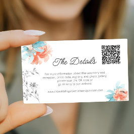 ミニフローラQRコーモダンドの結婚詳細 エンクロージャーカード