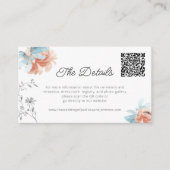 ミニフローラQRコーモダンドの結婚詳細 エンクロージャーカード (正面)