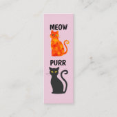 ミニブックマーカー黒猫生姜しおり スキニー名刺 (正面)