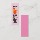 ミニブックマーカー黒猫生姜しおり スキニー名刺 (正面/裏面)