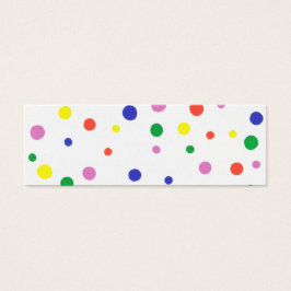 ミニブックマークカードとカラフル水玉模様