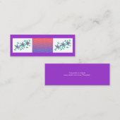 ミニブックマークカード紫の花写真 スキニー名刺 (正面/裏面)