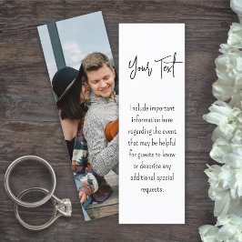 ミニブックマーク ウェディング 封入カード 25個セット コーリングカード