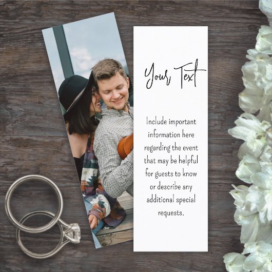 ミニブックマーク ウェディング 封入カード 25個セット コーリングカード