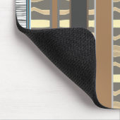 ミニブラウンアンドグレーラグスタイル マウスパッド (コーナー)