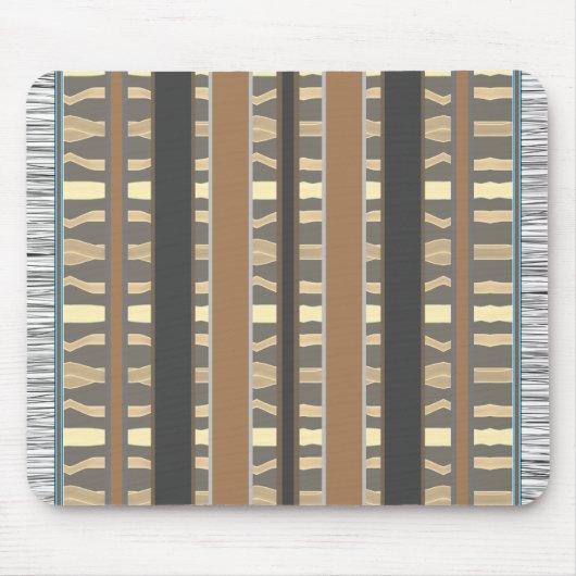 ミニブラウンアンドグレーラグスタイル マウスパッド (正面)