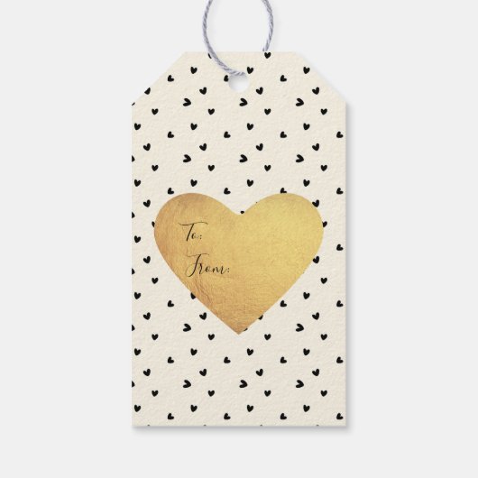 ミニブラックハートバレンタインデー ギフトタグ (裏面)
