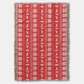 ミニブルテリアクリスマスミニブルホリデー スローブランケット (正面縦)