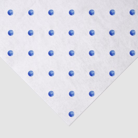 ミニブルーウォーターのカラー水玉模様 薄葉紙 (詳細)