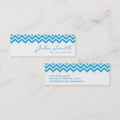 ミニブルージグザグ衛生士名刺 スキニー名刺 (正面/裏面)