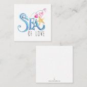 ミニブルー海インスパイアバレンティスデイカード ノートカード (正面/裏面)