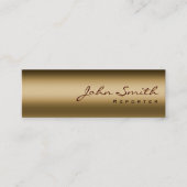 ミニブロンズメタルレポータビジネスカード スキニー名刺 (正面)