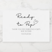 ミニプロセポップ・アートのスコラパーソナライズされたベル スパークリングワインラベル (シングルラベル)