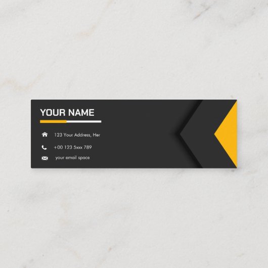 ミニプロフェッショナルシンプル名刺 スキニー名刺 (裏面)