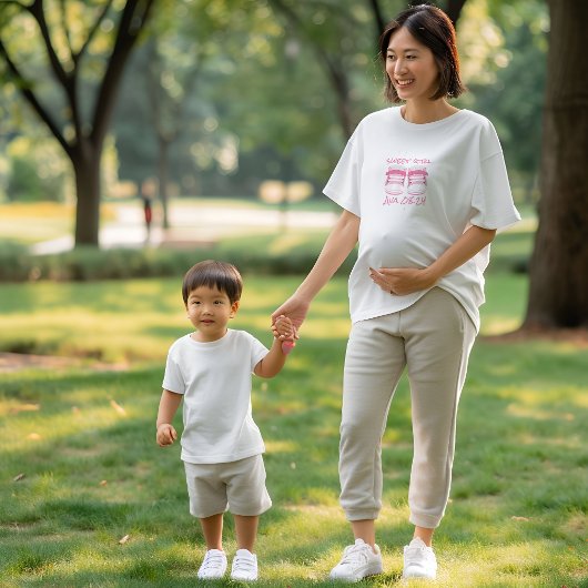 ミニベイビーブーティーズ出産予定日妊娠Tシャツ Tシャツ