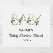 ミニベビースローガンエレガントベビーシャワーパーソナライズされた スパークリングワインラベル (シングルラベル)