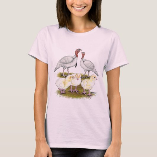 ミニホワイトターキー ファミリー Tシャツ (正面)