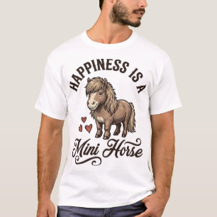 ミニホース ビンテージ 彫刻 かわいい ポニー Tシャツ デザイン