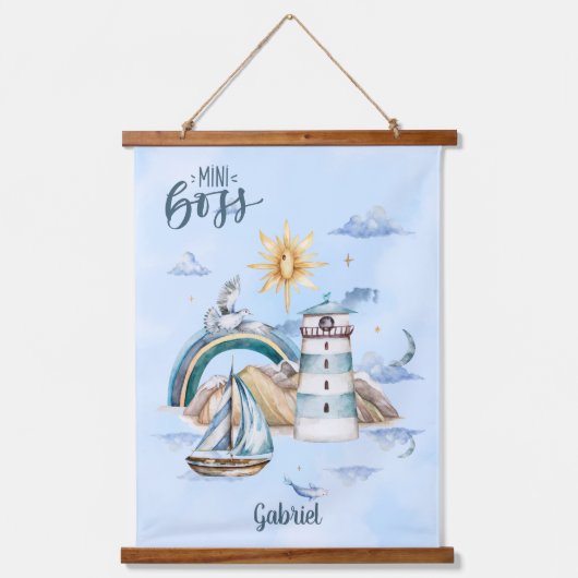 ミニボス出荷の海カスタマイズ 吊り下げ型タペストリー (正面)