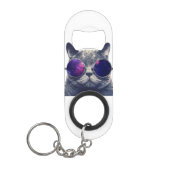 ミニボトルオープナーとキーチェーン キーホルダー栓抜き (正面)