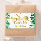 ミニボトルラベルジャングル動物の緑の金ゴールド ラベル (インサイチュ)