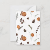 ミニボホオレン素朴ジ写真クリスマススクリプト ノートカード (裏面)