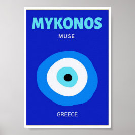 ミニポスター – Mykonos Muse Greece ポスター