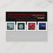 ミニポートフォリオの名刺の写真テンプレート 名刺 (裏面)