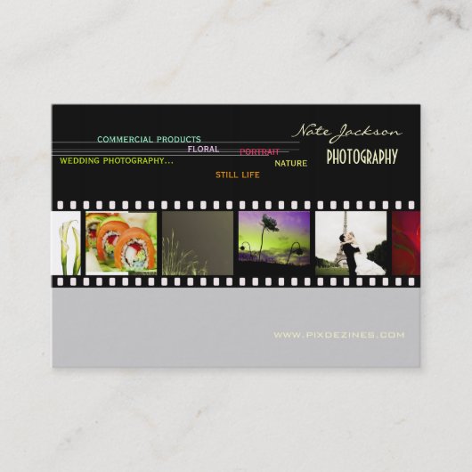 ミニポートフォリオの名刺の写真テンプレート 名刺 (正面)