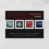 ミニポートフォリオの名刺の写真テンプレート 名刺 (裏面)