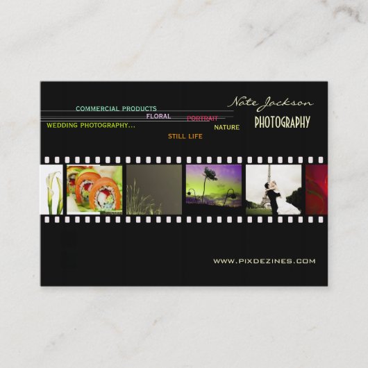 ミニポートフォリオの名刺の写真テンプレート 名刺 (正面)