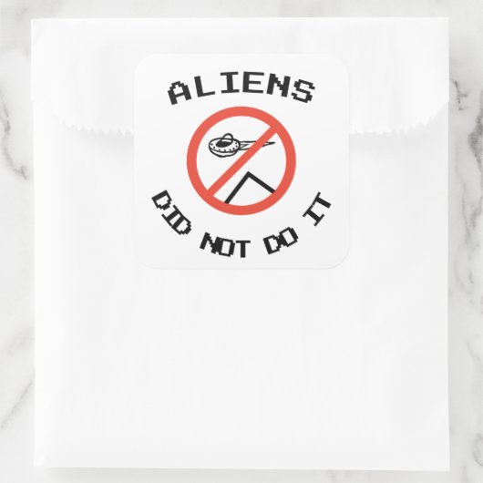 ミニマおもしろいリストのエイリアンは行わなかった スクエアシール (バッグ)