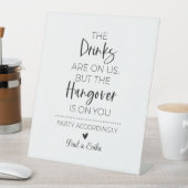 ミニマおもしろいリストの飲み物が米国のバー看板に 台座サイン (インサイチュ)