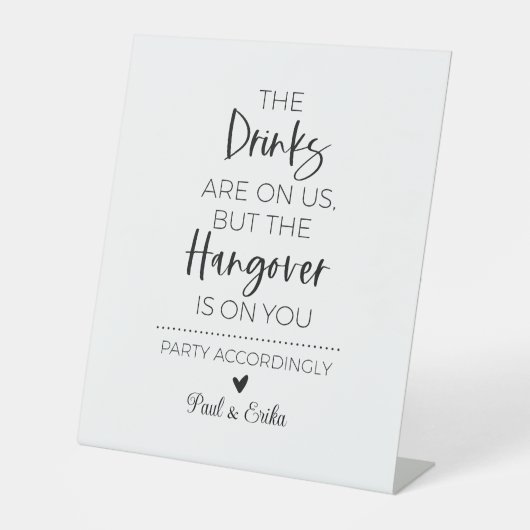 ミニマおもしろいリストの飲み物が米国のバー看板に 台座サイン (正面)