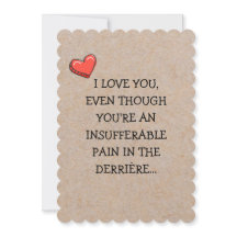 ミニマおもしろいリストカスタム文字バレンタインフラットカード