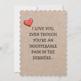 ミニマおもしろいリストカスタム文字バレンタインフラットカード