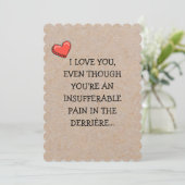 ミニマおもしろいリストカスタム文字バレンタインフラットカード (スタンド正面)