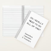 ミニマおもしろいリスト名White To Doチェックリスト小 ノートブック (内側)