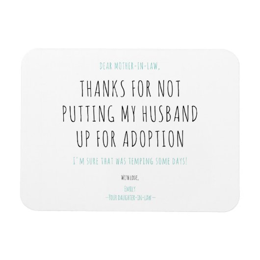 ミニマおもしろいリスト手書き姑引用文 マグネット (横)